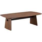 Eden Coffee Cocktail Table in Walnut Veneer & Black